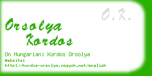 orsolya kordos business card